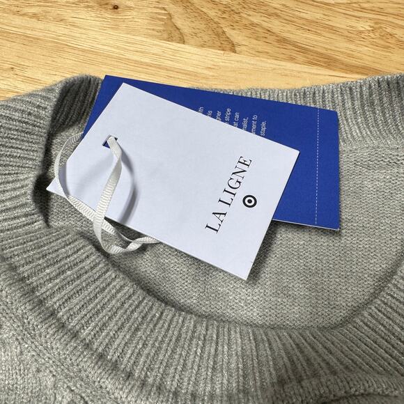 La Ligne x Target NWT Striped Crewneck Sweater Size 4X Cashmere Blend Rib Knit - Picture 7 of 11